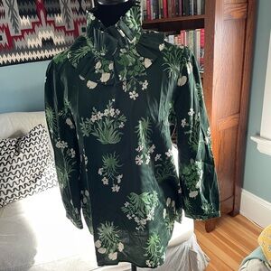 Tuckernuck Ruffle-Collar Blouse-Sz L